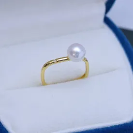 7-8mm Freshwater Pearl & Square Ring