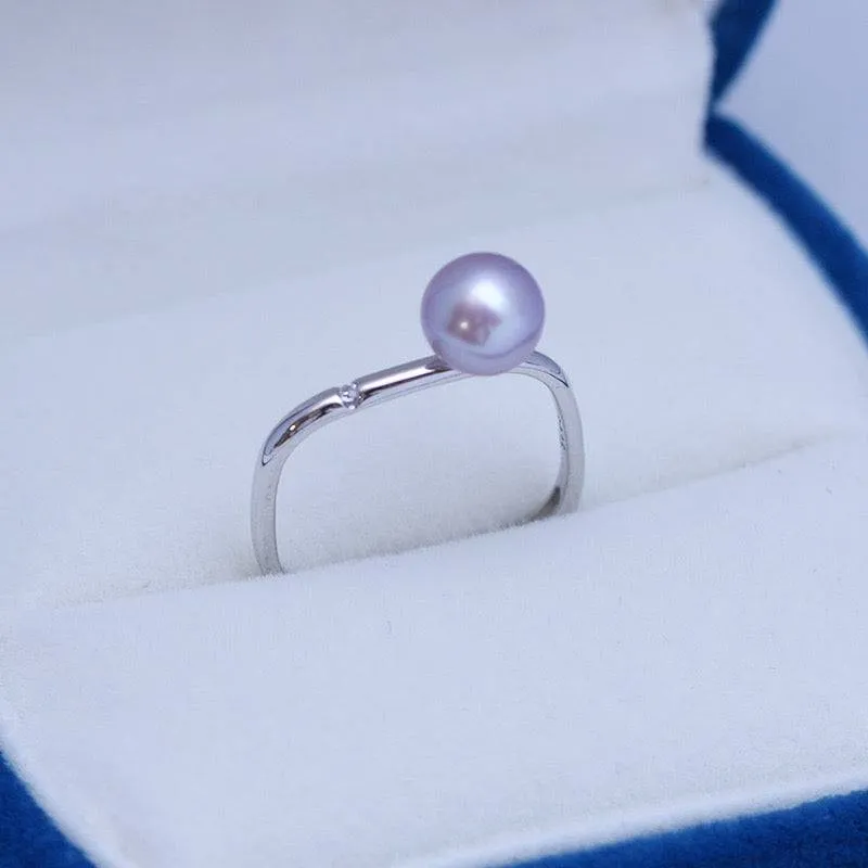 7-8mm Freshwater Pearl & Square Ring