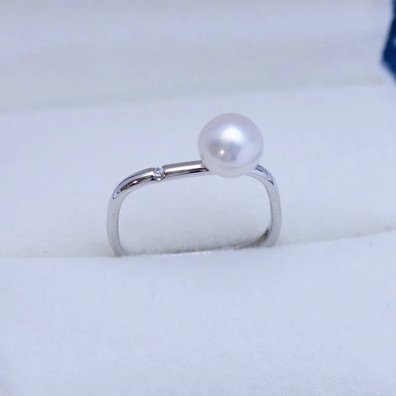 7-8mm Freshwater Pearl & Square Ring