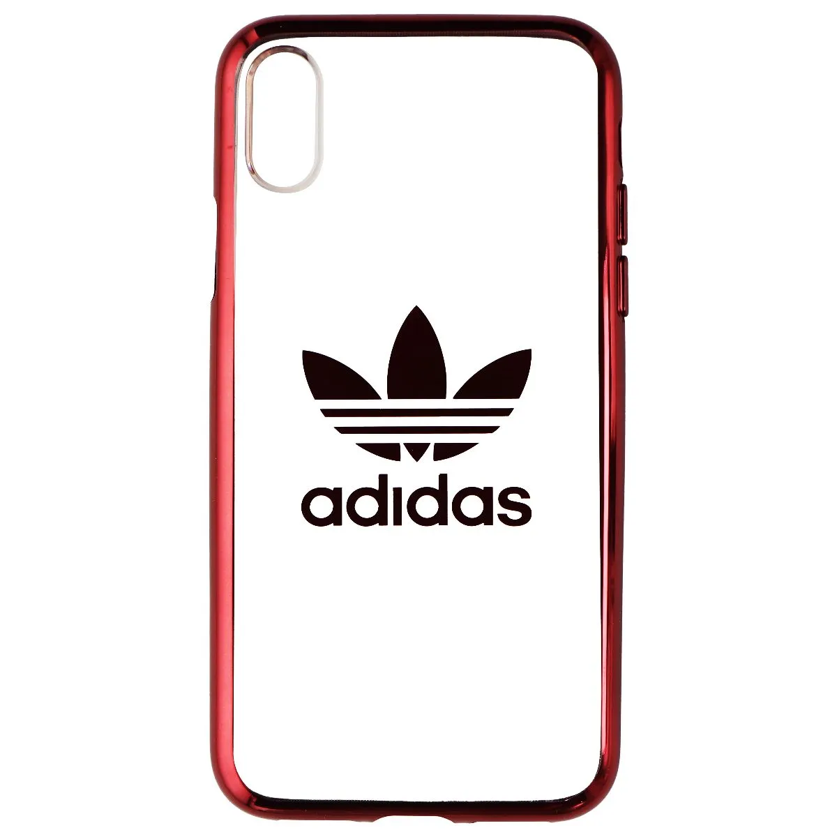 Adidas Flexible Clear Case for Apple iPhone Xs and X - Clear/Red/Adidas Logo