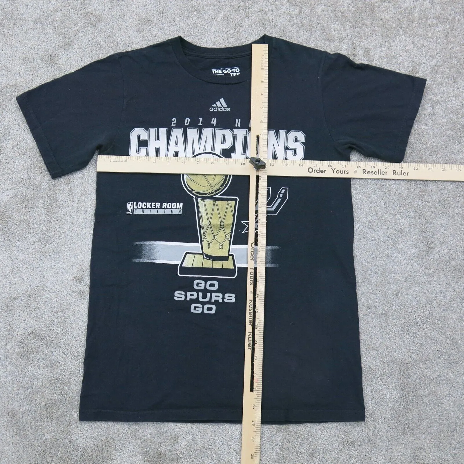 Adidas Men T Shirt Top Crew Neck Champions Graphic Tee 100 % Cotton Black Size S