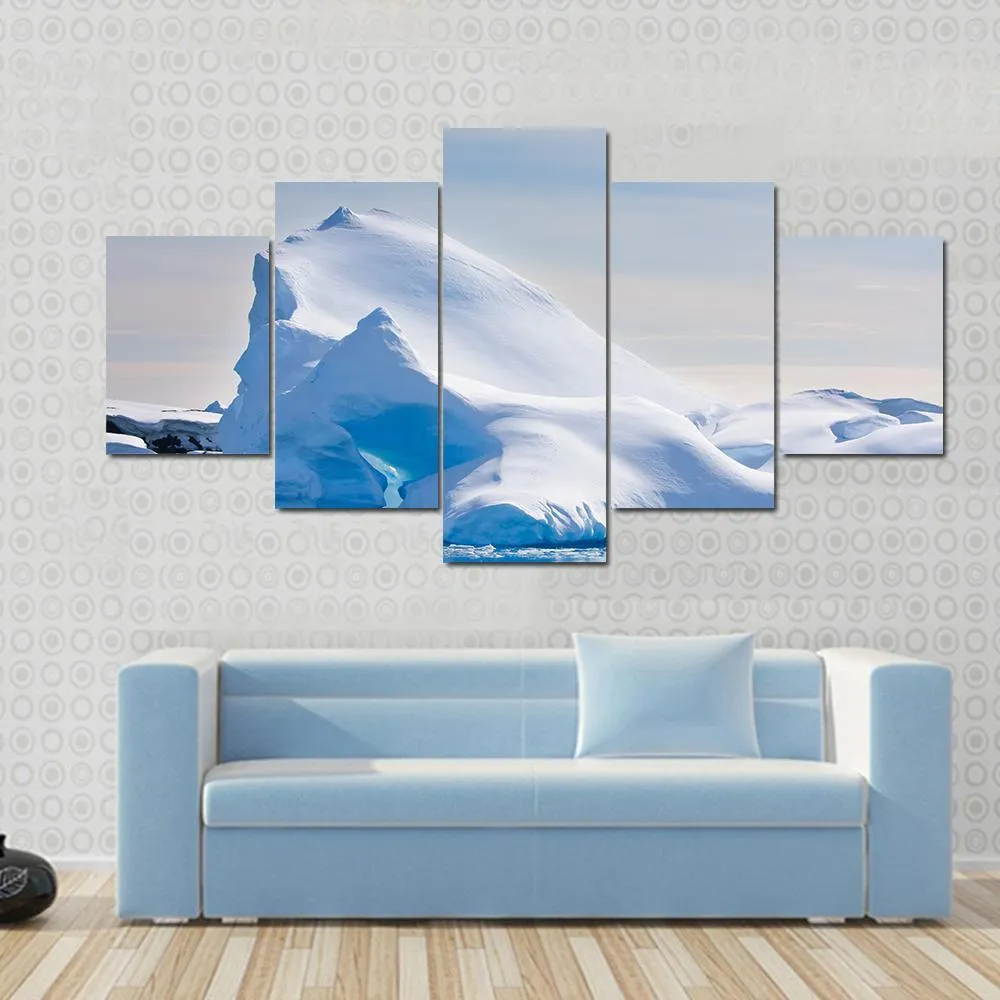 Antarctic Iceberg In The Snow Canvas Wall Art