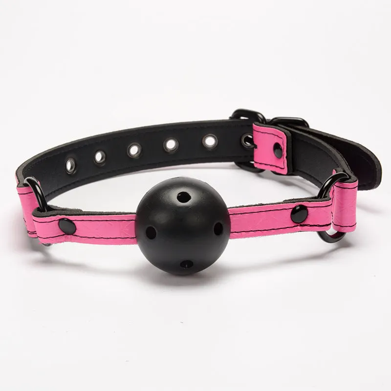 Black and Pink Breathable Ball Gag