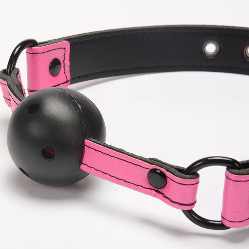 Black and Pink Breathable Ball Gag