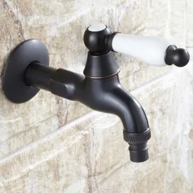 Black Wall Mount Washing Machine Taps