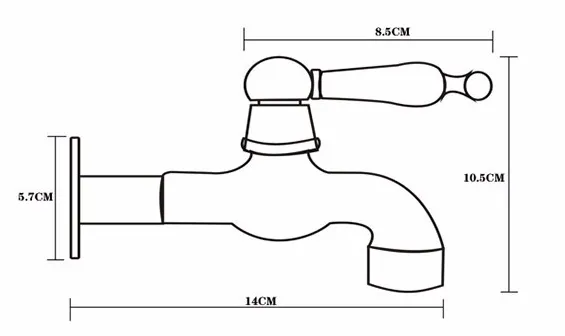 Black Wall Mount Washing Machine Taps