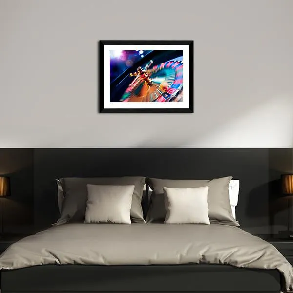 Casino Wheel In Motion Canvas Wall Art