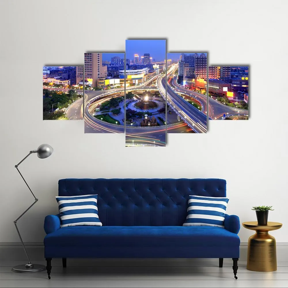 Cityscape Of Nanchang Canvas Wall Art