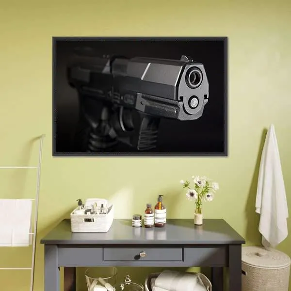 Close Up Of Pistol Canvas Wall Art