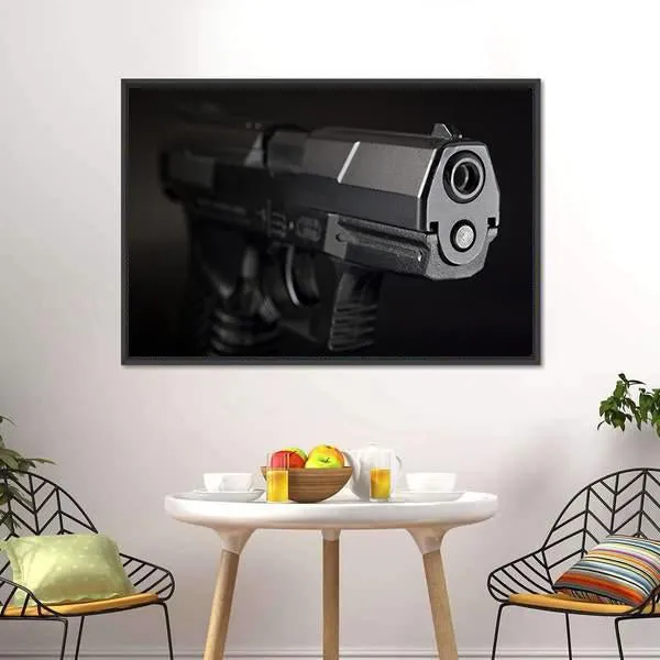 Close Up Of Pistol Canvas Wall Art