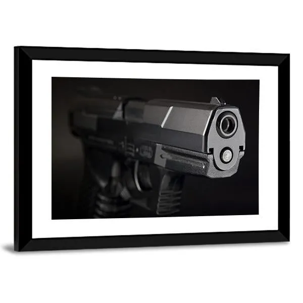 Close Up Of Pistol Canvas Wall Art