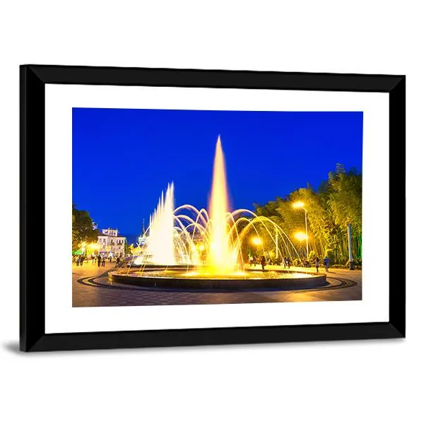 Dancing Fountains In Batumi Boulevard Canvas Wall Art