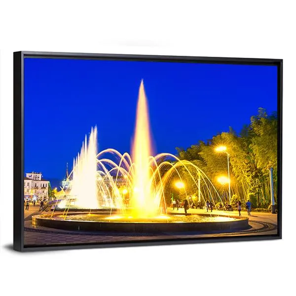 Dancing Fountains In Batumi Boulevard Canvas Wall Art