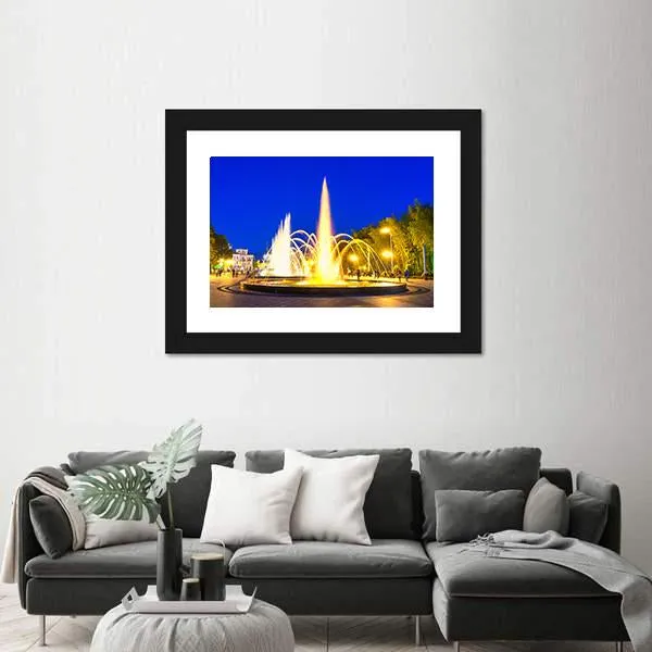 Dancing Fountains In Batumi Boulevard Canvas Wall Art