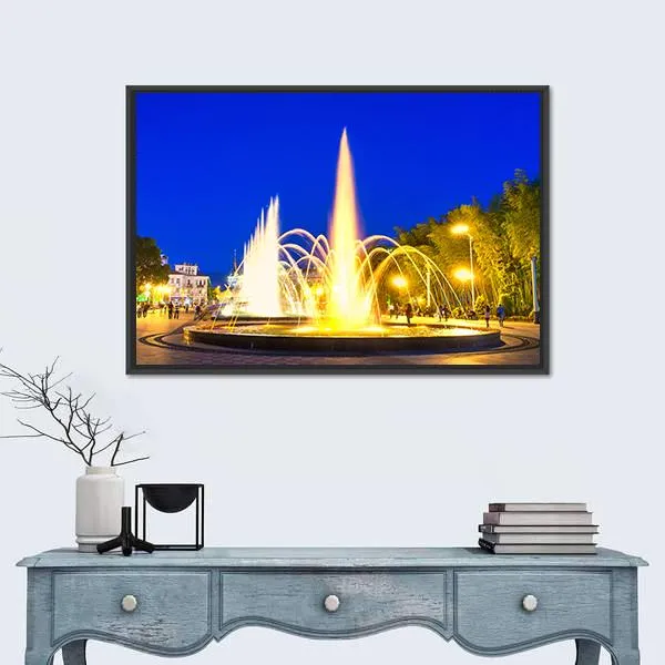 Dancing Fountains In Batumi Boulevard Canvas Wall Art
