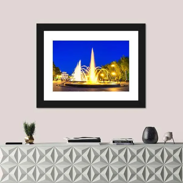 Dancing Fountains In Batumi Boulevard Canvas Wall Art