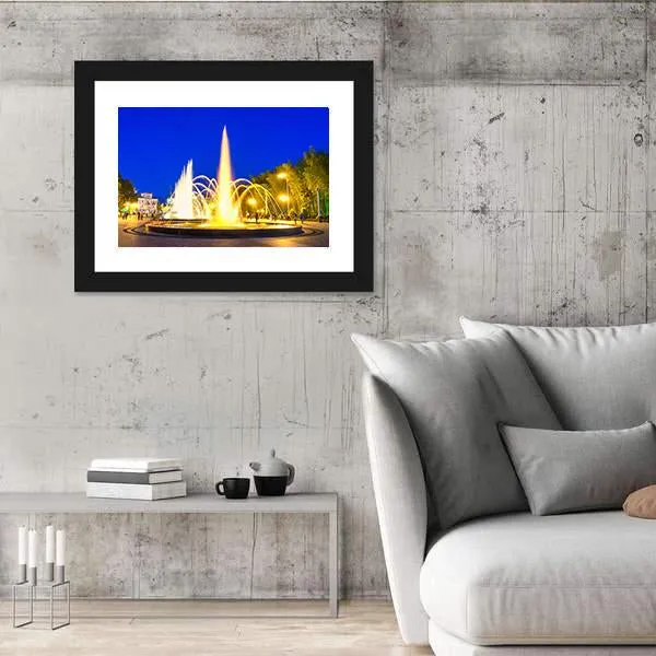 Dancing Fountains In Batumi Boulevard Canvas Wall Art