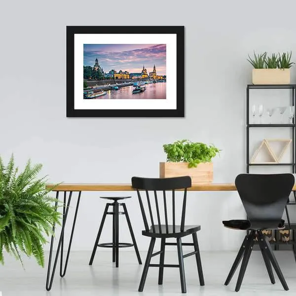 Elbe River  Dresden Canvas Wall Art