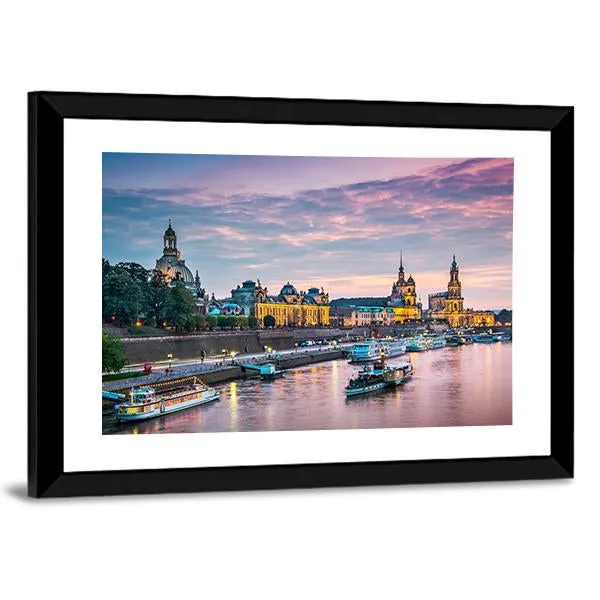 Elbe River  Dresden Canvas Wall Art
