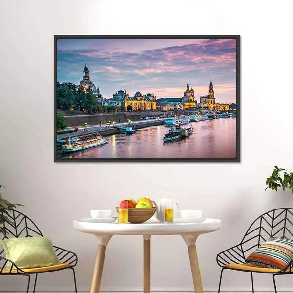 Elbe River  Dresden Canvas Wall Art