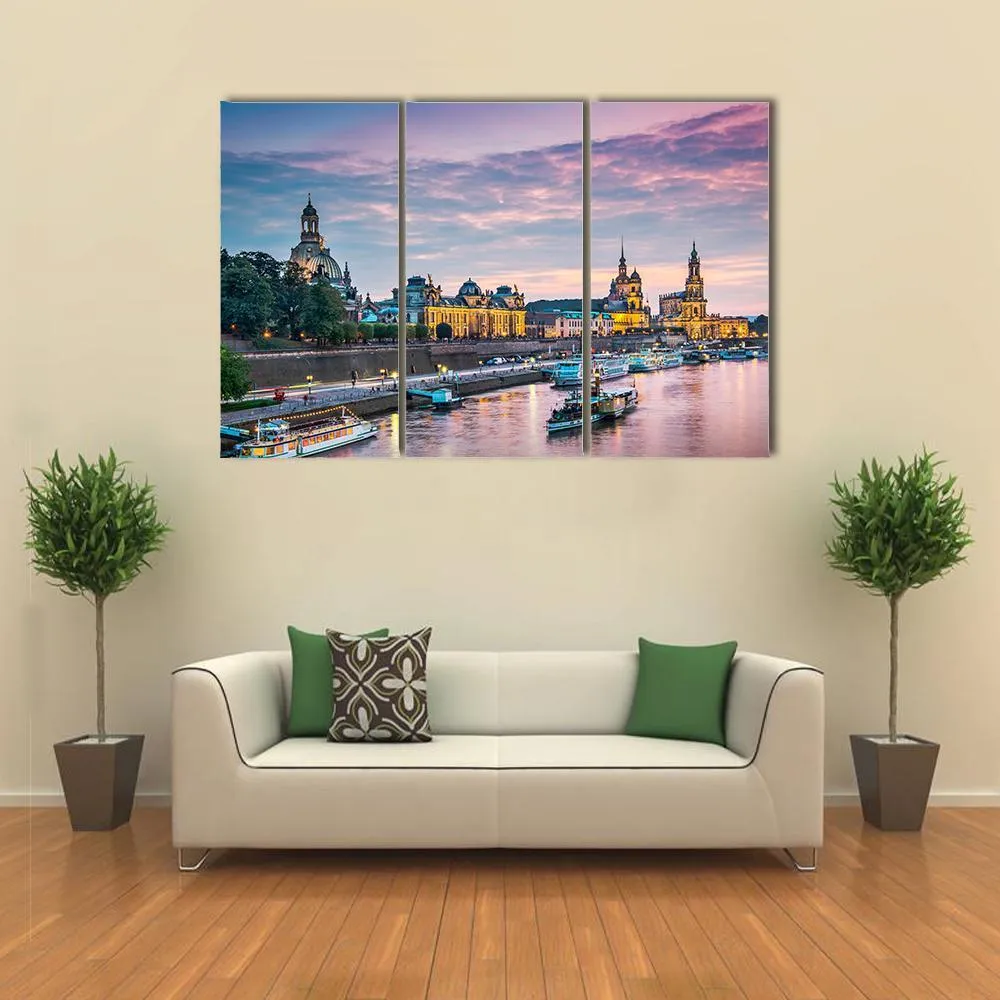 Elbe River  Dresden Canvas Wall Art