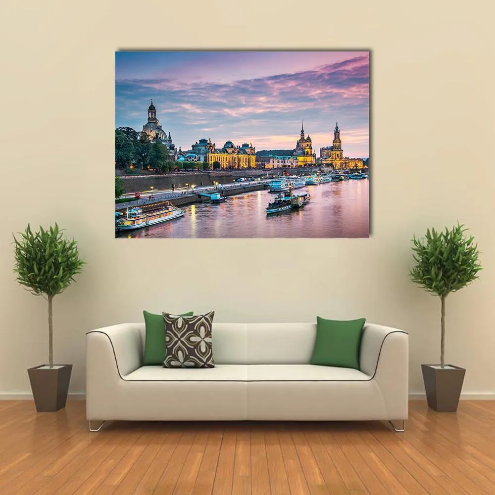 Elbe River  Dresden Canvas Wall Art