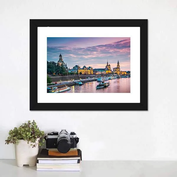 Elbe River  Dresden Canvas Wall Art