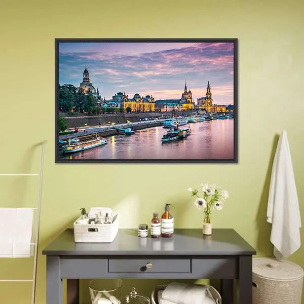 Elbe River  Dresden Canvas Wall Art