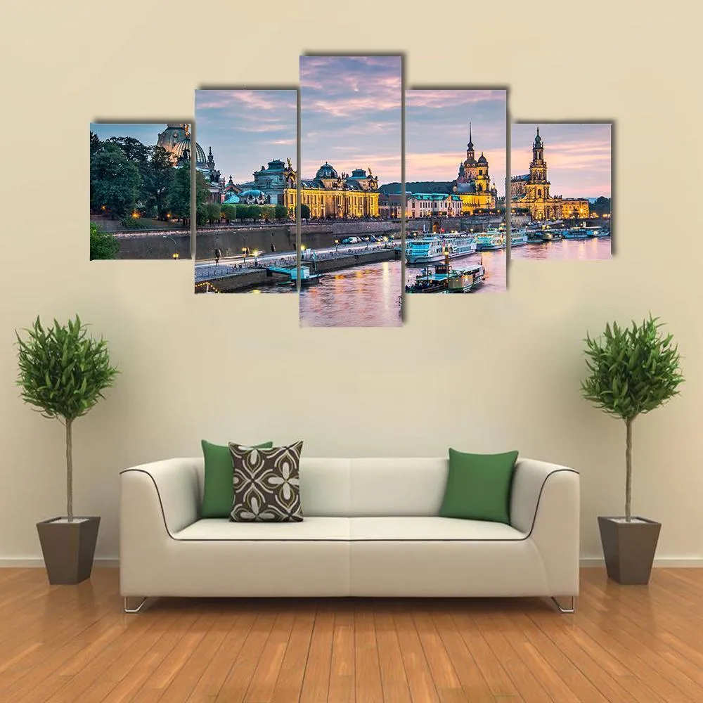 Elbe River  Dresden Canvas Wall Art