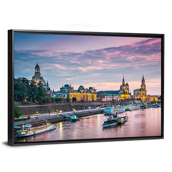 Elbe River  Dresden Canvas Wall Art
