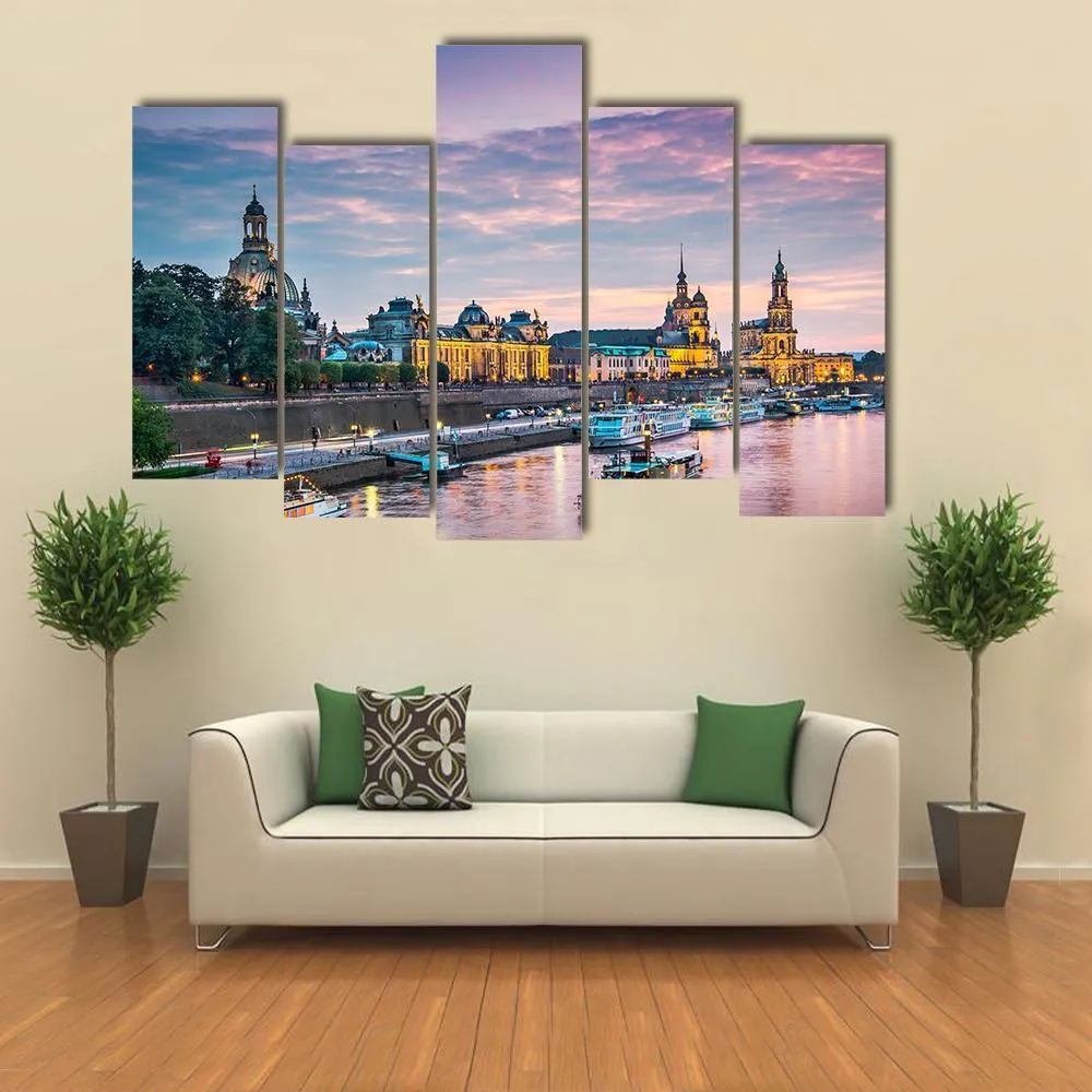 Elbe River  Dresden Canvas Wall Art