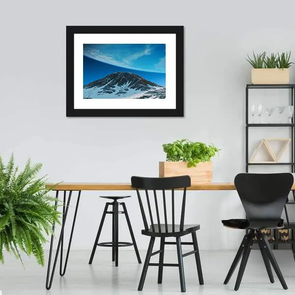 Exoplanets In Space From Mountain Canvas Wall Art