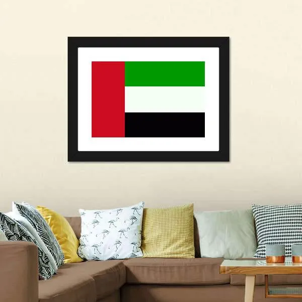 Flag Of United Arab Emirates Canvas Wall Art