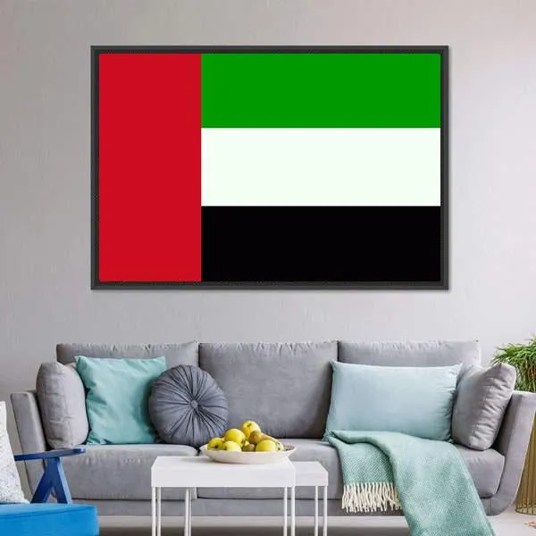 Flag Of United Arab Emirates Canvas Wall Art