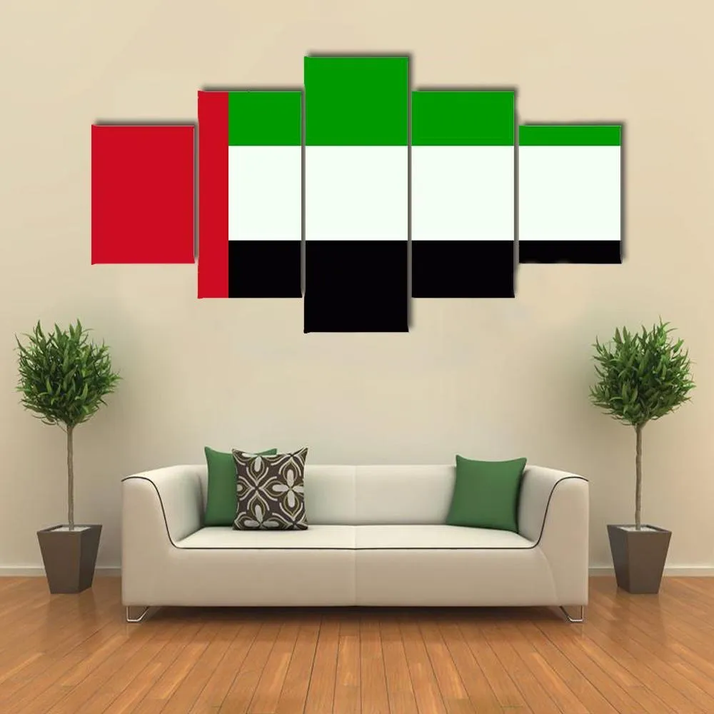 Flag Of United Arab Emirates Canvas Wall Art