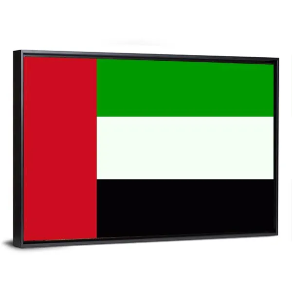 Flag Of United Arab Emirates Canvas Wall Art