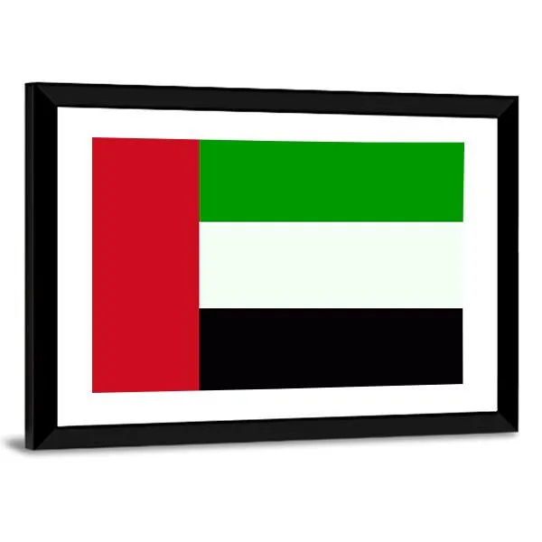 Flag Of United Arab Emirates Canvas Wall Art