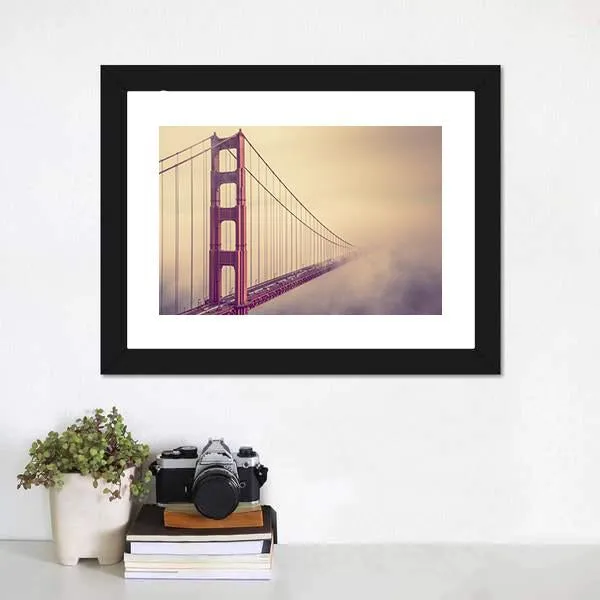 Foggy Golden Gate Bridge Canvas Wall Art