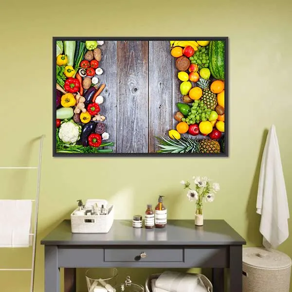 Fresh Vegetables And Fruit Canvas Wall Art
