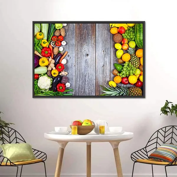 Fresh Vegetables And Fruit Canvas Wall Art