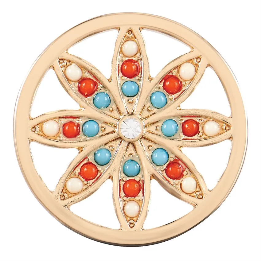 Gold Bead Flower - Boho - Final Sale