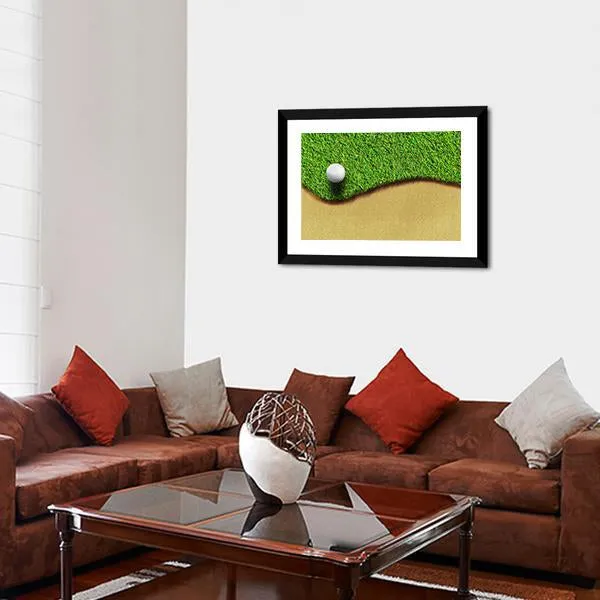 Golf Ball In Golf Courses Canvas Wall Art