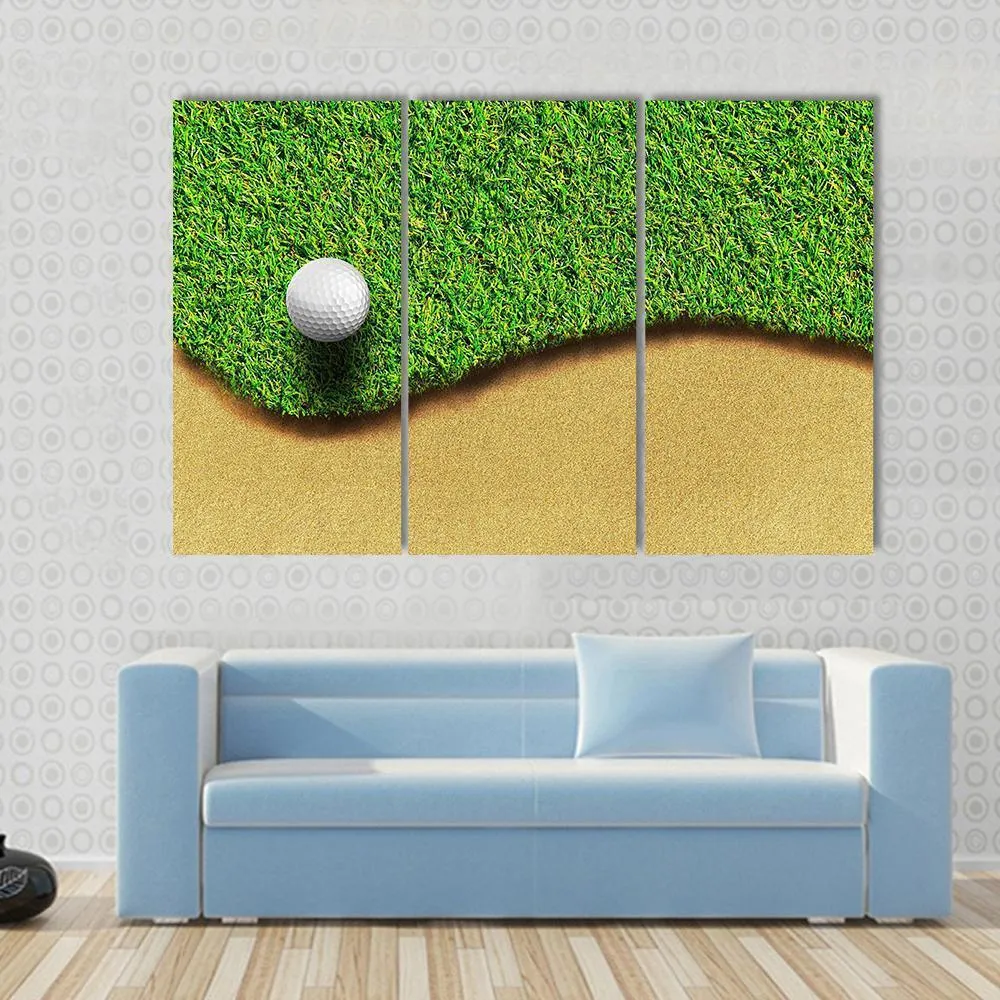 Golf Ball In Golf Courses Canvas Wall Art