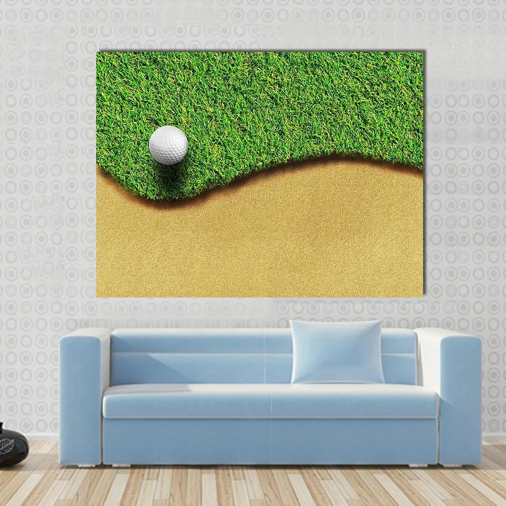 Golf Ball In Golf Courses Canvas Wall Art
