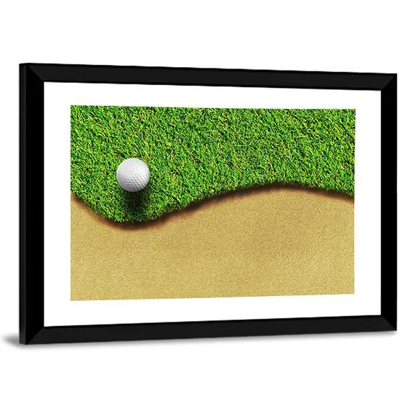 Golf Ball In Golf Courses Canvas Wall Art