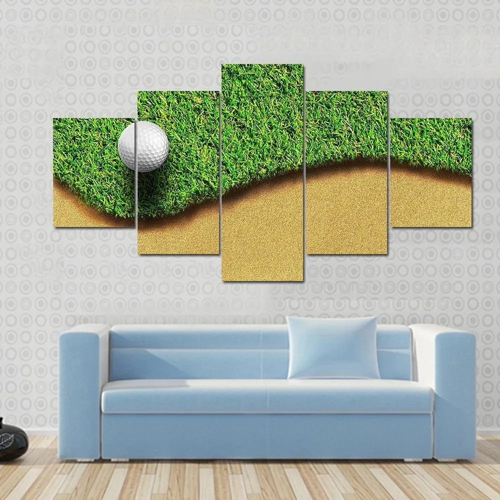 Golf Ball In Golf Courses Canvas Wall Art