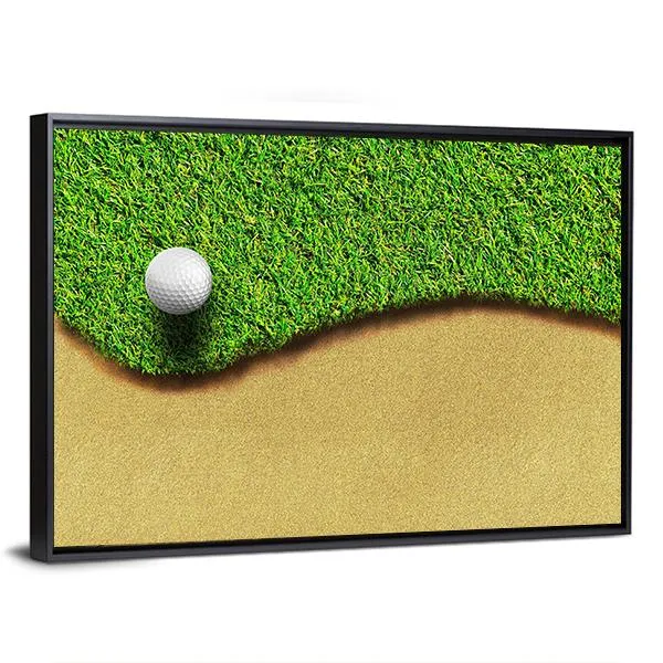Golf Ball In Golf Courses Canvas Wall Art