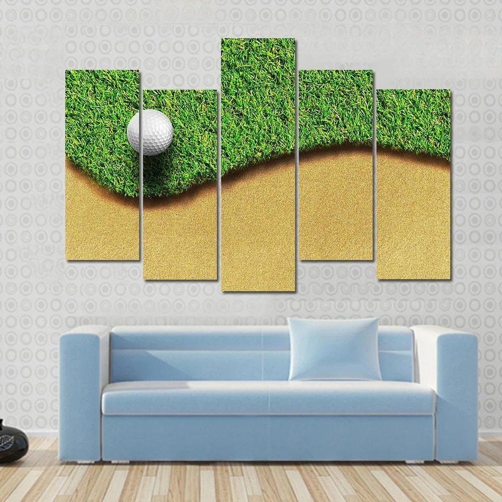 Golf Ball In Golf Courses Canvas Wall Art