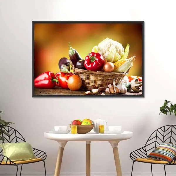 Healthy Organic Vegetables Canvas Wall Art