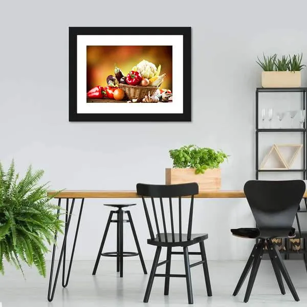 Healthy Organic Vegetables Canvas Wall Art